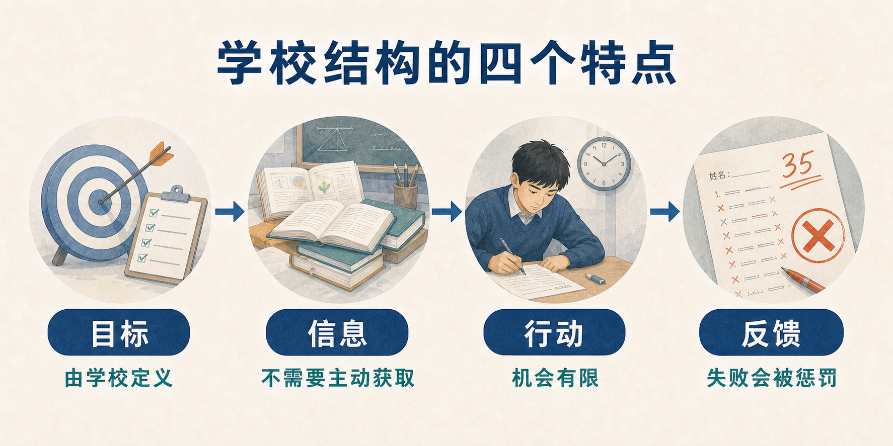 学校结构的四个特点